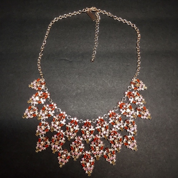 INC Multi-Crystal Triple-Row Statement Necklace - Picture 3 of 8
